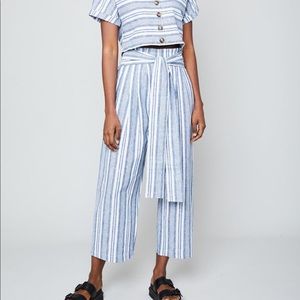 NATIVE YOUTH THE SHEMIAH PANT - BLUE/WHITE STRIPE